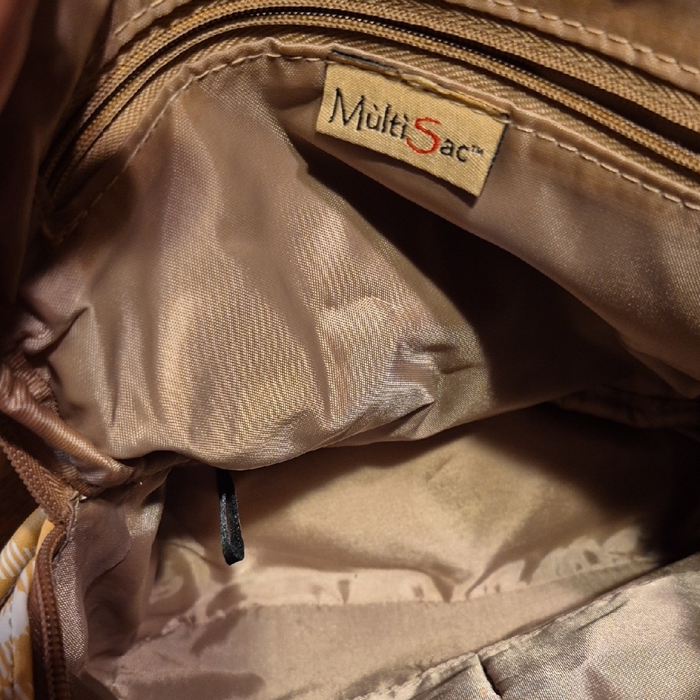 Multisac Yellow Checkered Backpack - image 3